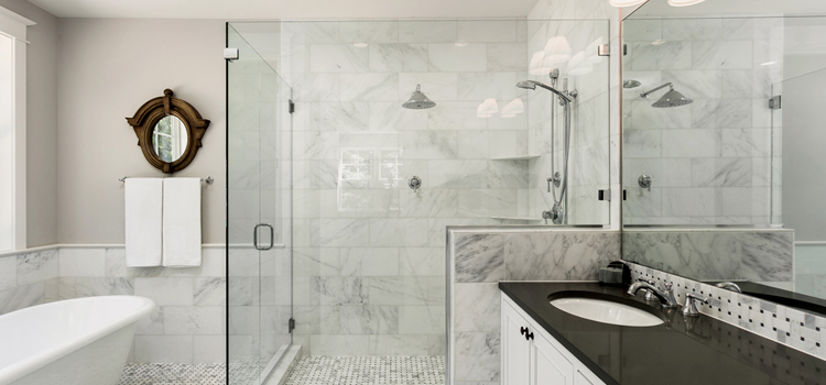 bathroom shower door installation in West Sacramento